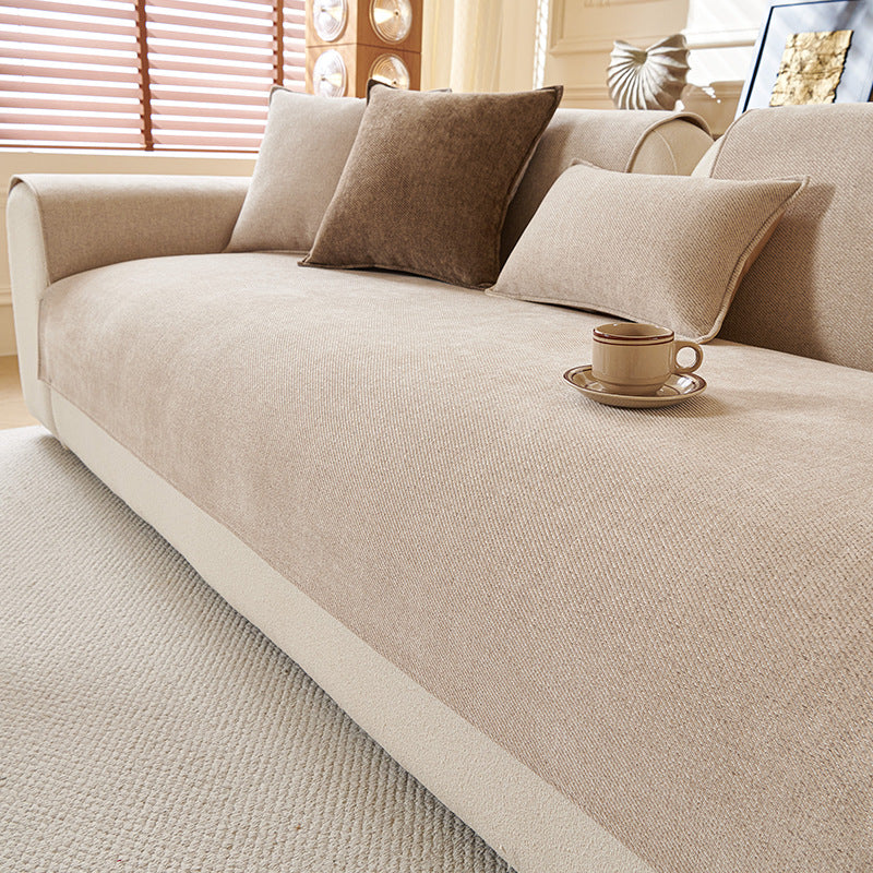 Chenille-Sitzkissenbezug im minimalistischen Stil