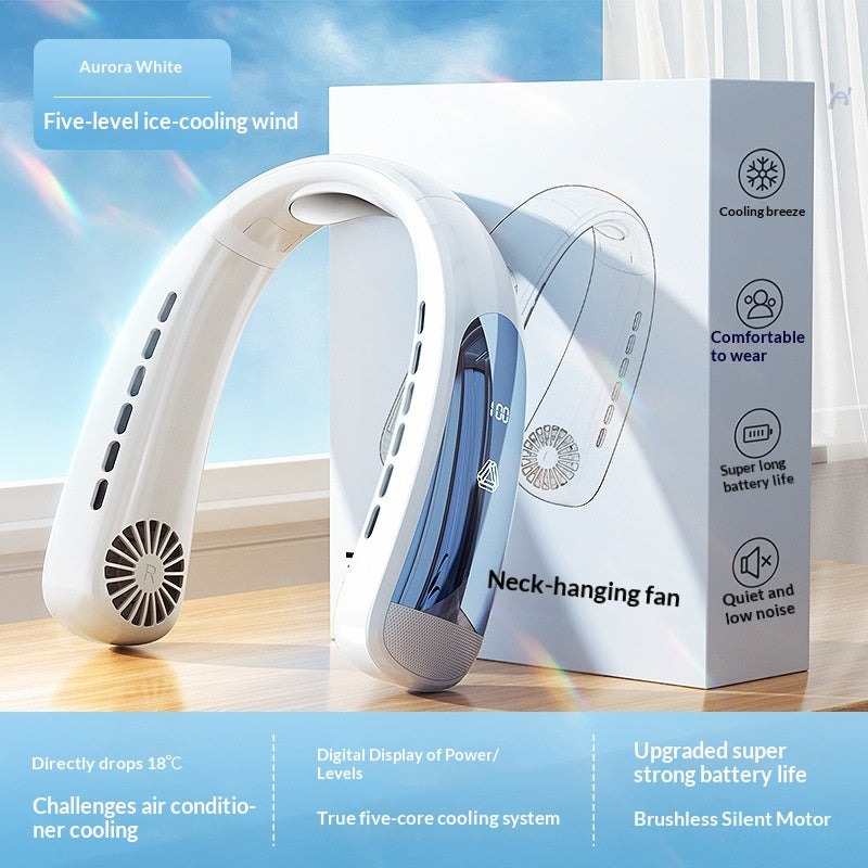 Nackenhänge-Ventilator mit Digitalanzeige