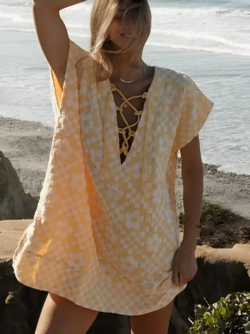 Floral Strandkleid
