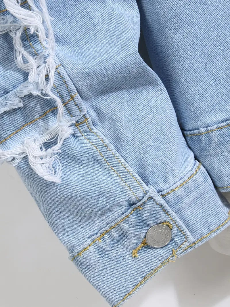 Lockere Jeansjacke im Korea-Stil – Y030S – Ansicht 7