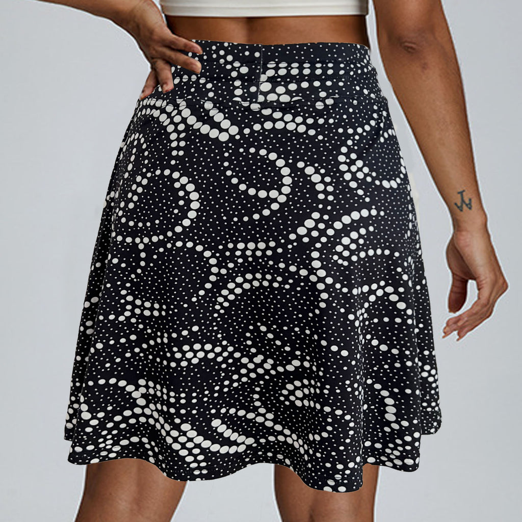 Damen Skort mit Blumenprint, hoher Taille und Shorts – Ansicht 4