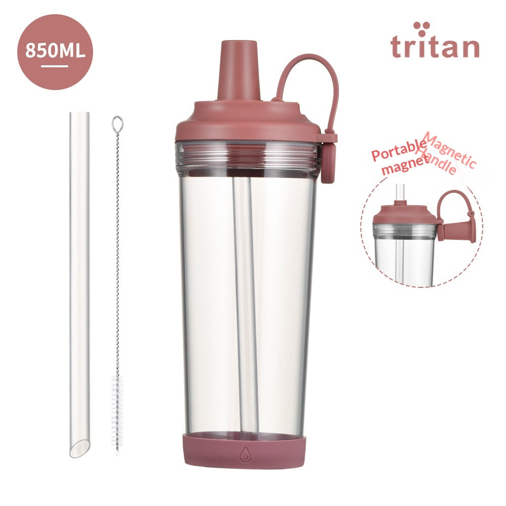 Trinkflasche mit Magnetgriff und Strohhalm – Bild 5 | LuxeStyle