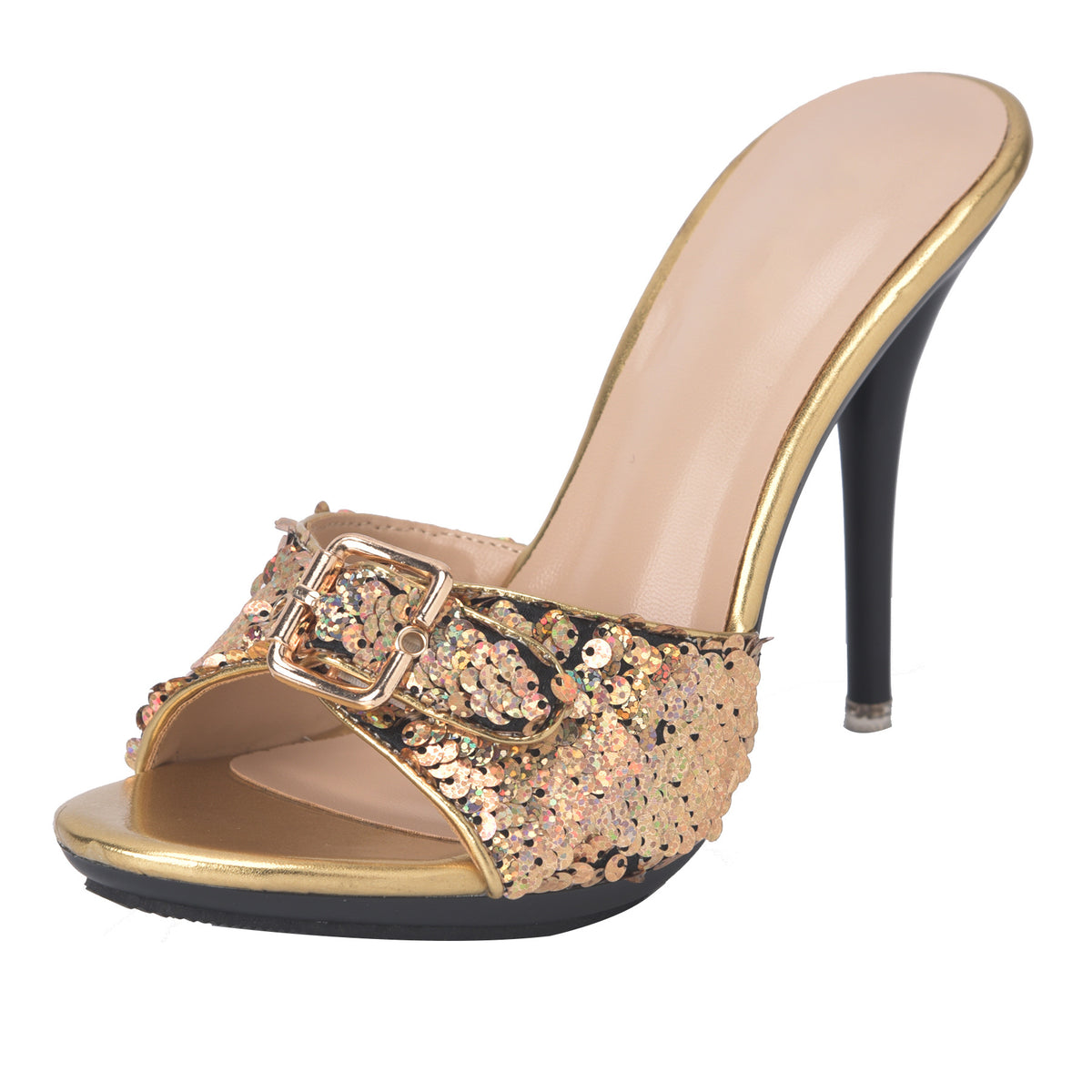 Sandalen mit Schlangenmuster und eckiger Schnalle – Bild 9 | LuxeStyle