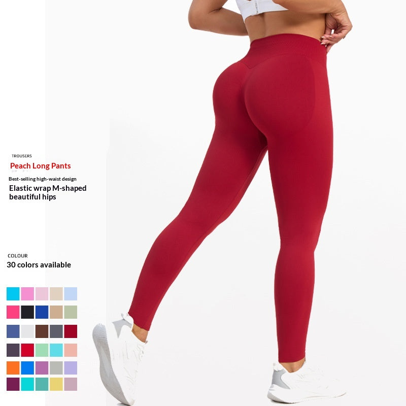 High-Waist Yoga-Pants im europäischen Stil