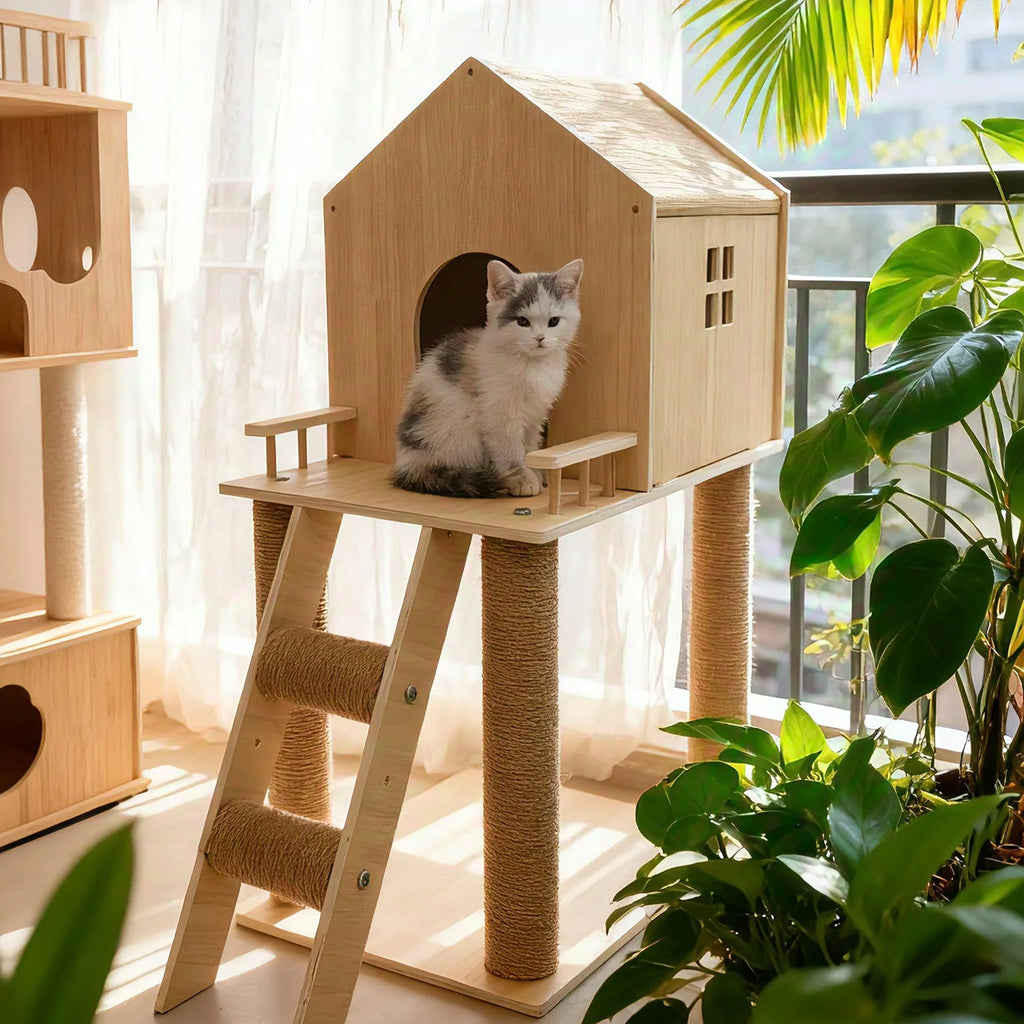 Katzenhaus Baumhaus für kleine und ältere Katzen