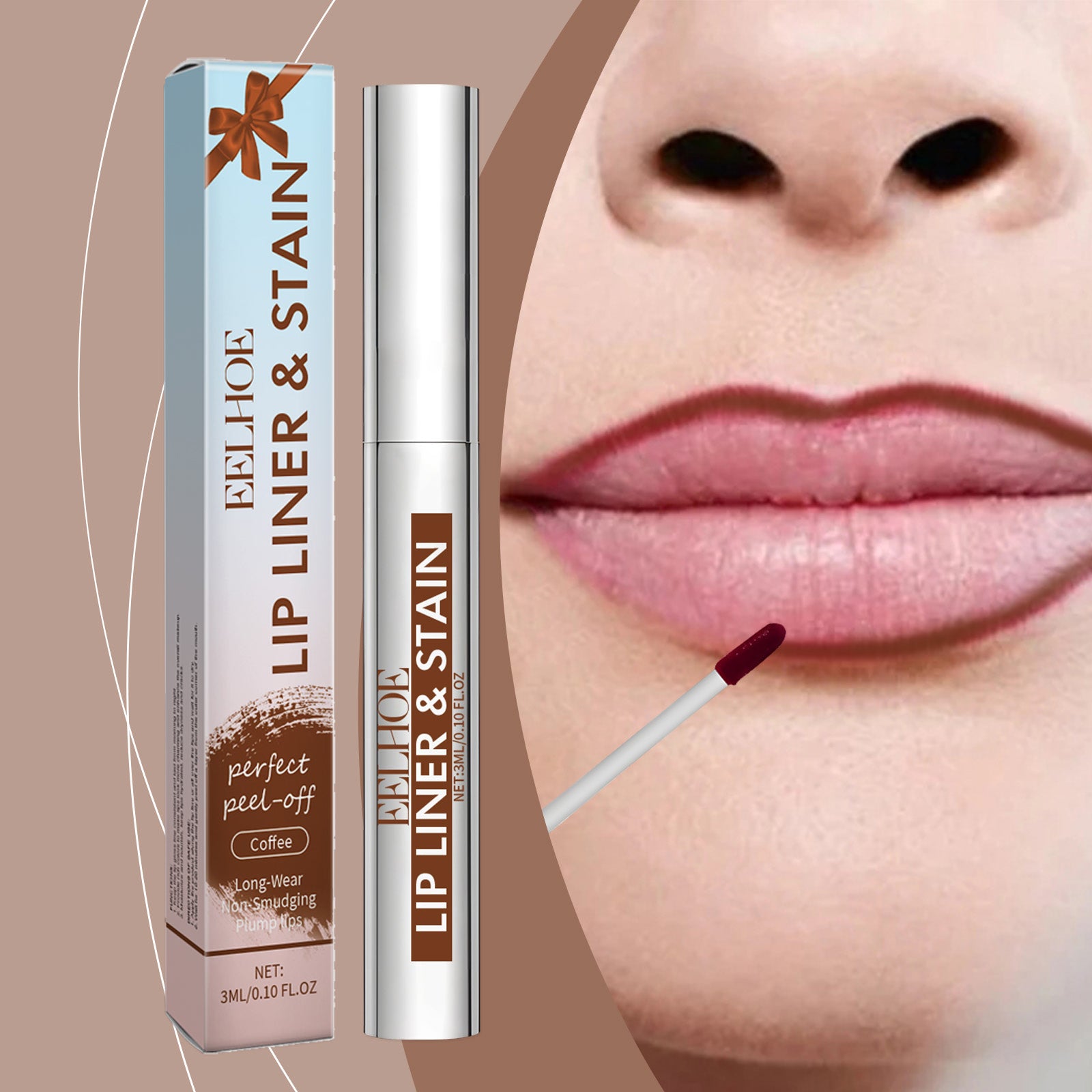Peel-off Lipgloss Nude Brown