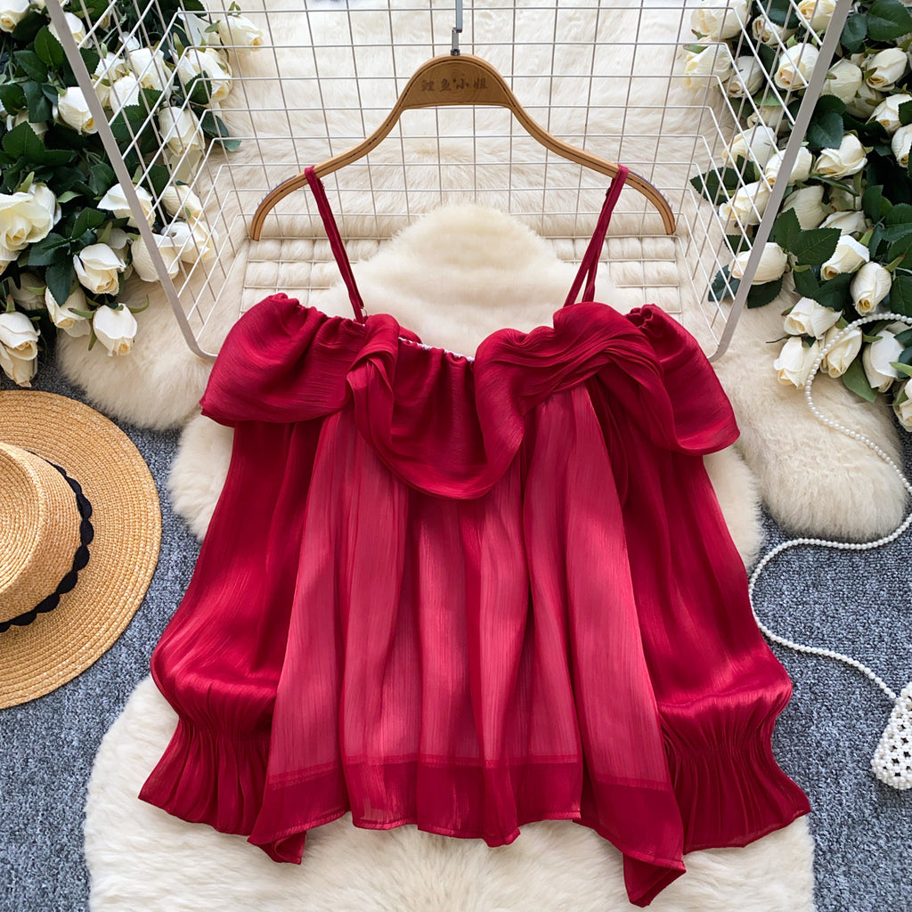 Elegante Chiffon-Cami mit 3D-Effekt