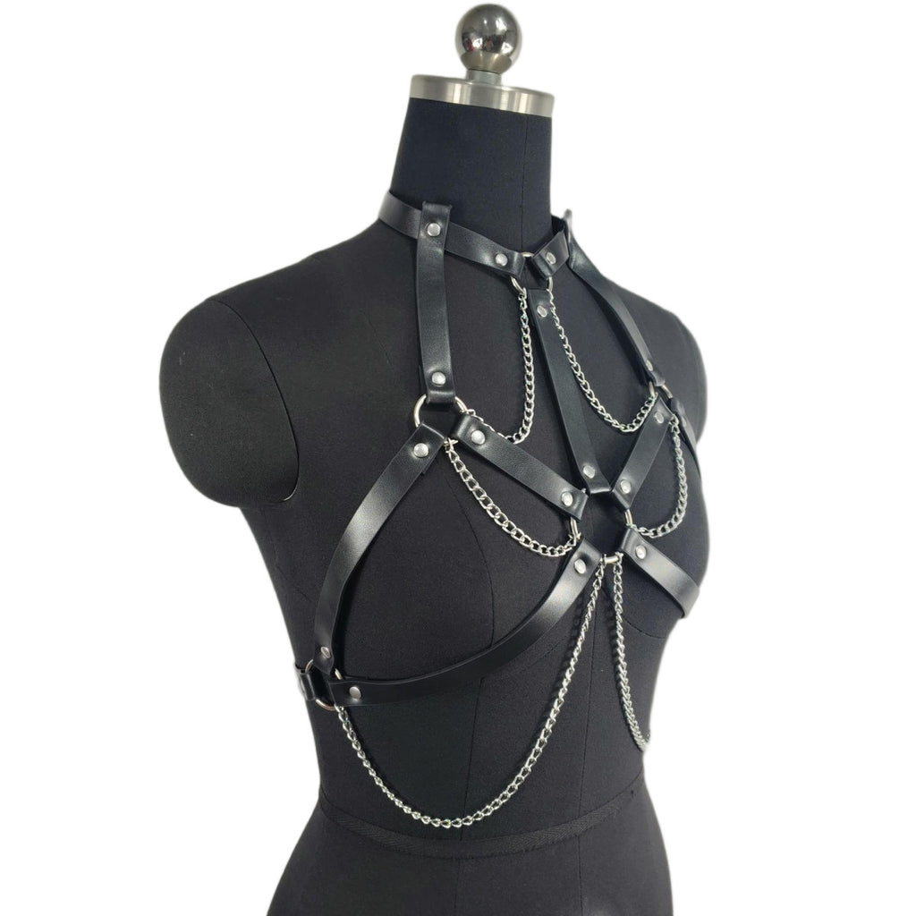 Lederriemen mit Kette für Damen