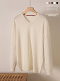 Herren V-Ausschnitt Pullover aus Wollmischung – Bild 11 | LuxeStyle