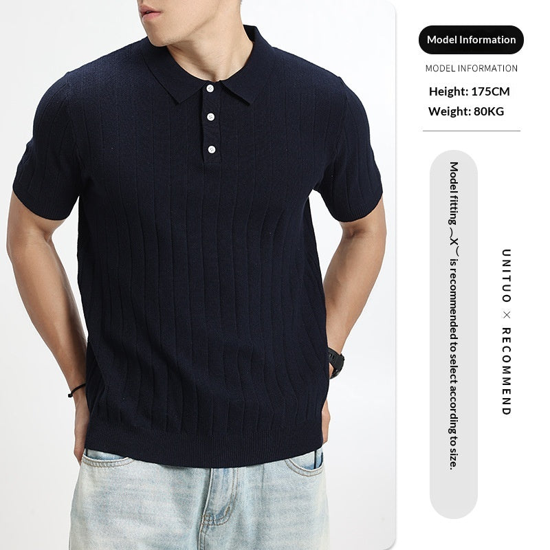 Herren-Hemdbluse Leicht-Luxus Strickmuster