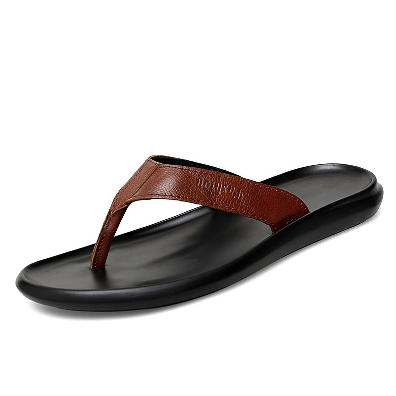 Lässige Leder-Flip-Flops für Herren