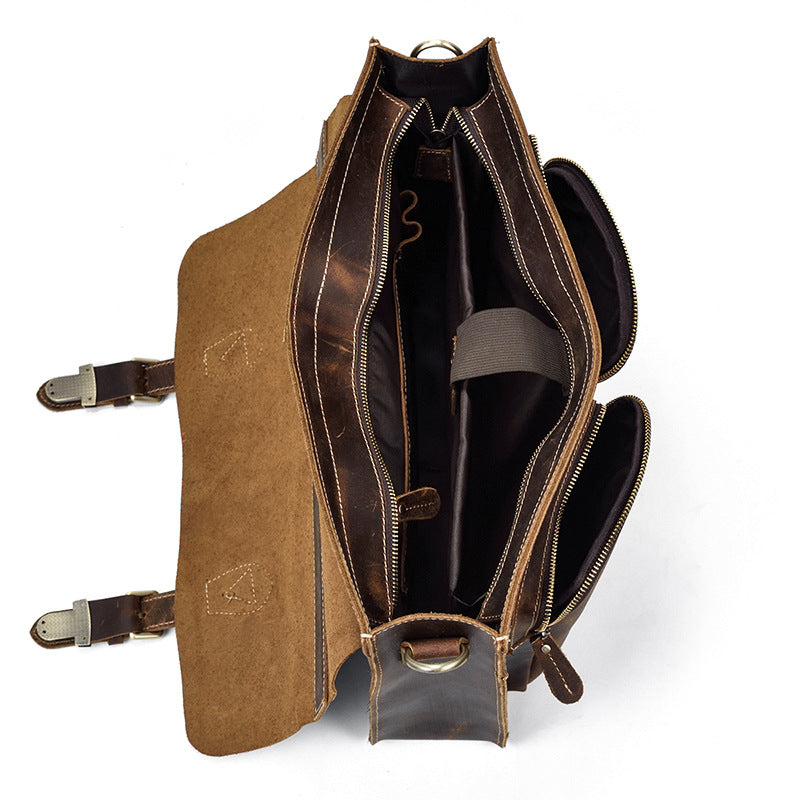 Leder Aktentasche im Retro-Stil für Herren – Bild 4 | LuxeStyle