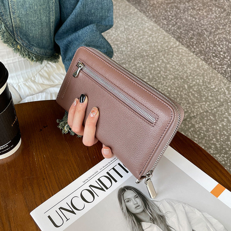 Weibliches Langhandtasche aus Echtholzleder | LuxeStyle