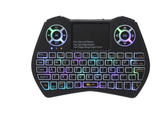 Mini Wireless Tastatur mit Touchpad und RGB-Beleuchtung