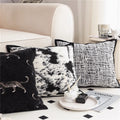 Leopard Kissen ohne Kern, quadratisch, schwarz-weiss | LuxeStyle