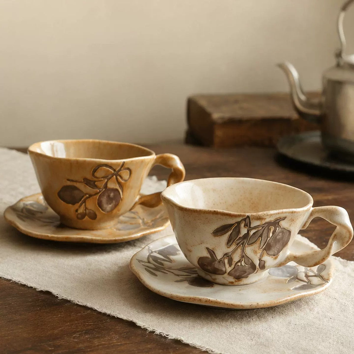 Keramikkaffee-Tasse & Untertasse Set – Bild 7 | LuxeStyle