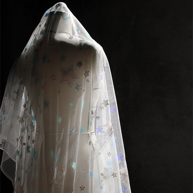 Sternen-Symphonie Pailletten-Stickerei Mesh-Stoff – Bild 6 | LuxeStyle