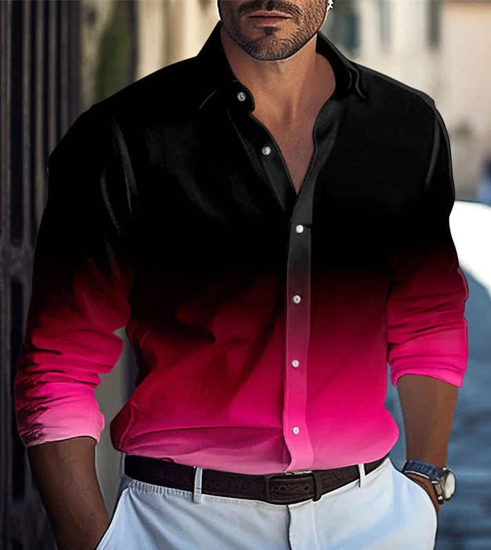 Herren T-Shirt mit Farbverlauf – Bild 13 | LuxeStyle