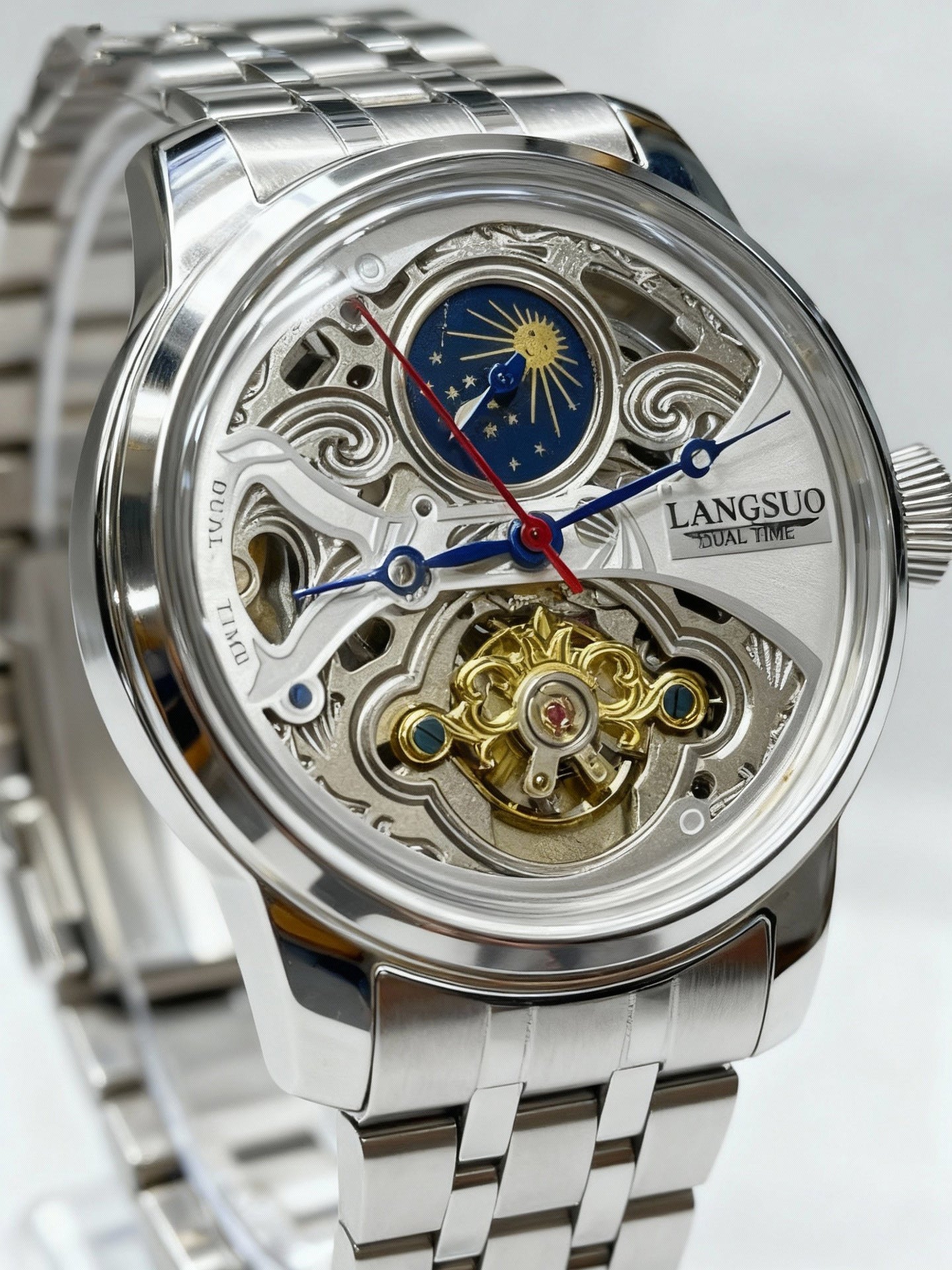 Mondphase Tourbillon Automatikuhr für Herren – Ansicht 5