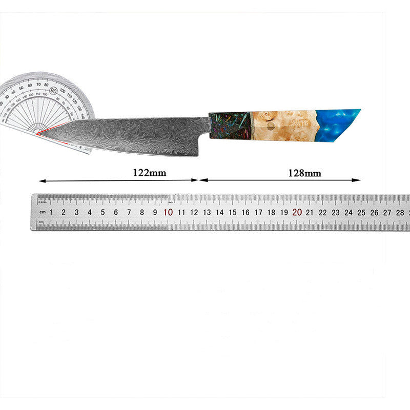 Damast Stahl Kochmesser mit Edelholzgriff