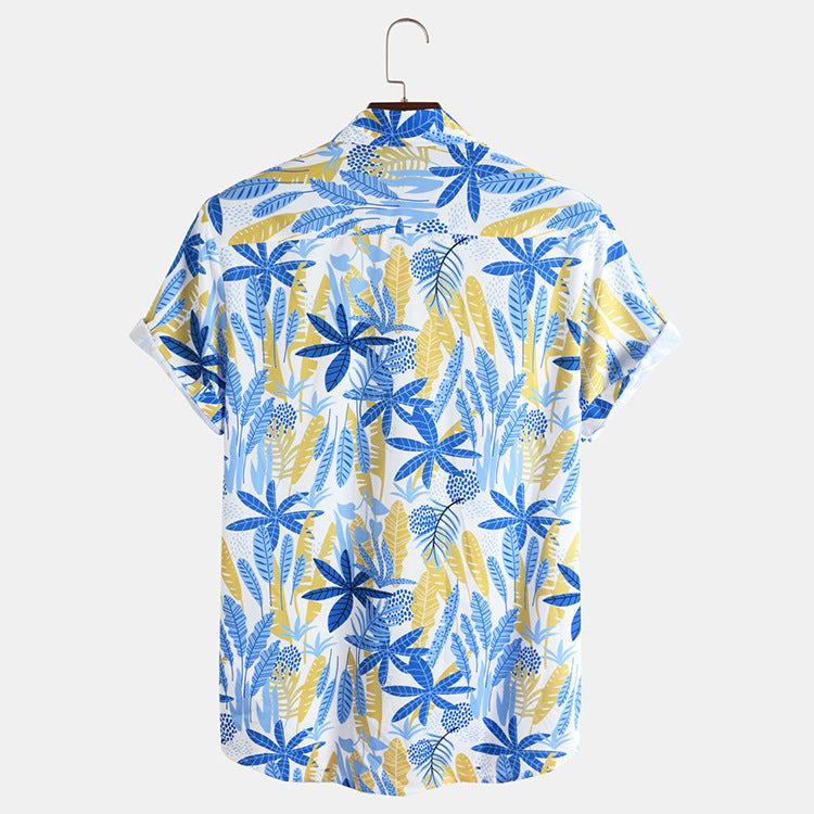 Herren Hawaiihemd Kurzarm mit Blumenmuster | LuxeStyle