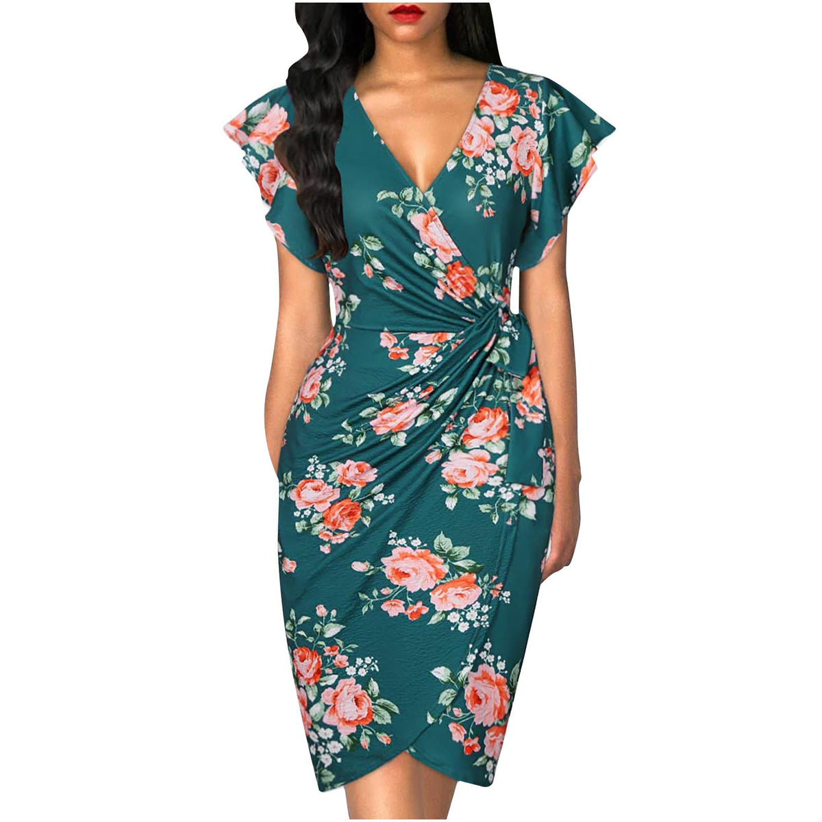 Wickelkleid mit Taillenschnürung – Bild 2 | LuxeStyle