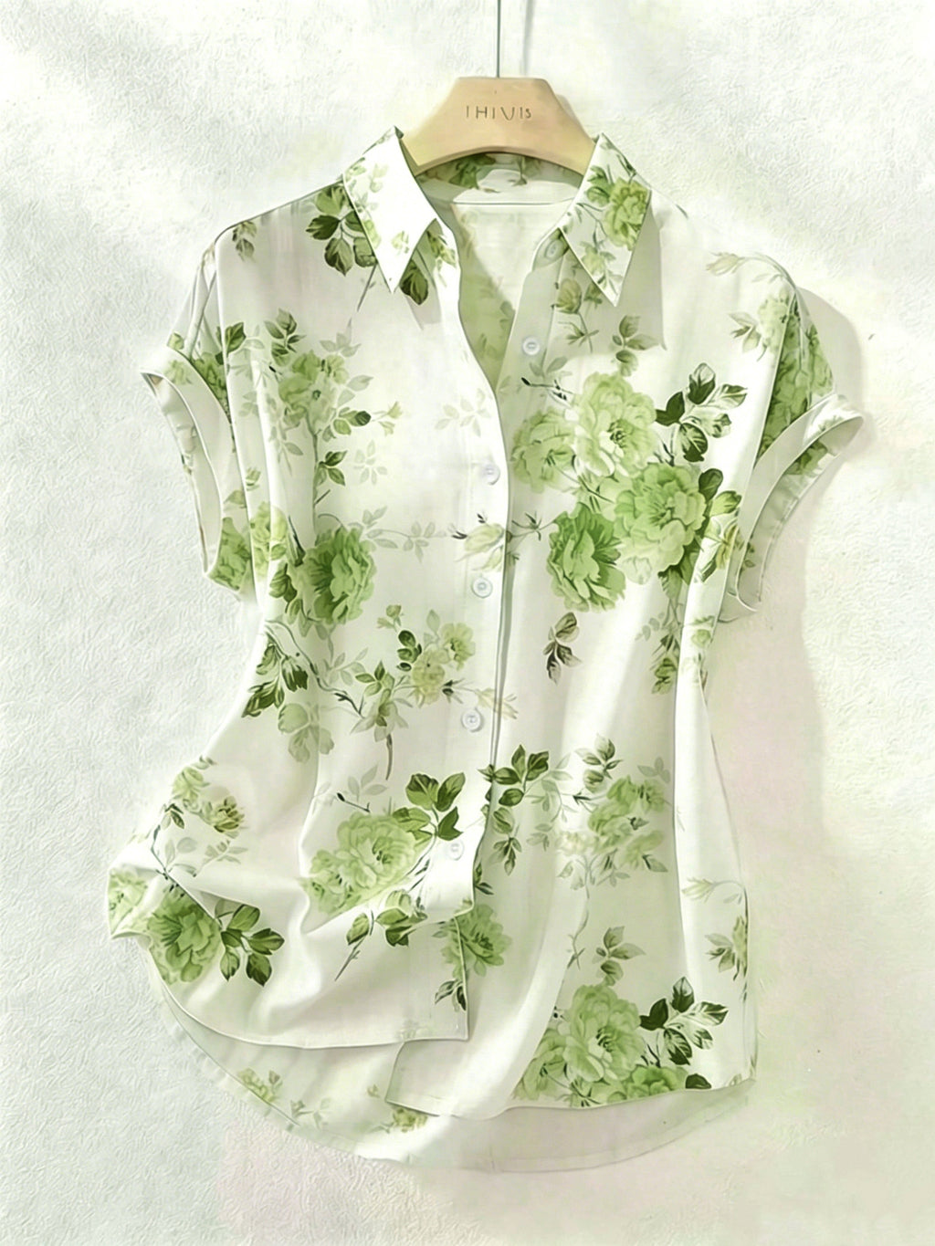 Bluse mit Blumenmuster und Reverskragen
