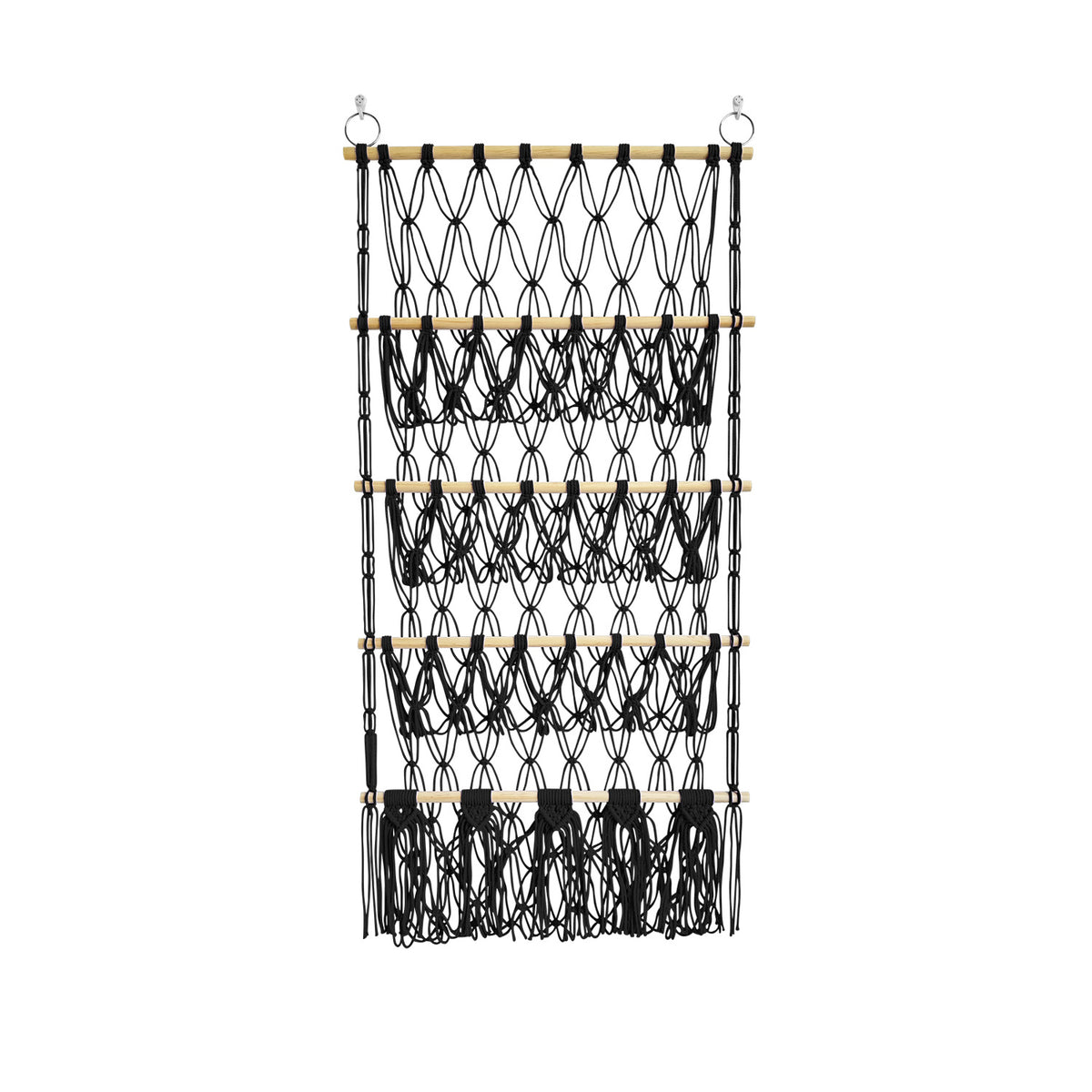 4-Lagen Holzstab-Organizer mit Netztaschen – Bild 16 | LuxeStyle