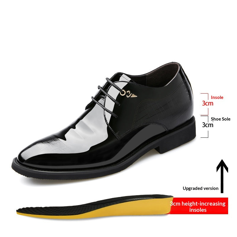 Business-Lederschuhe mit verdecktem Absatz