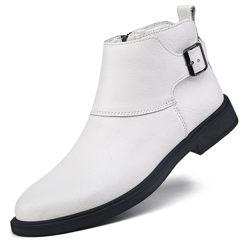 Britische Stiefeletten aus Leder mit Reissverschluss