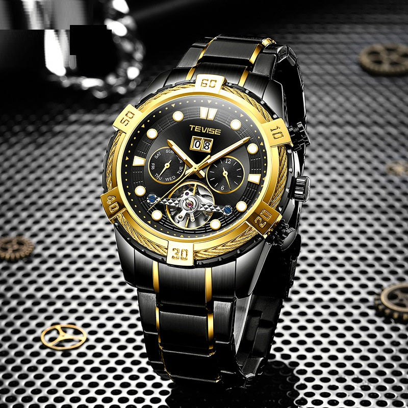 Herren Automatikuhr aus Edelstahl, wasserdicht – Bild 3 | LuxeStyle