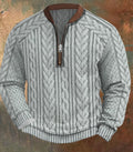 Herren Half-Zip Hoodie mit Karomuster