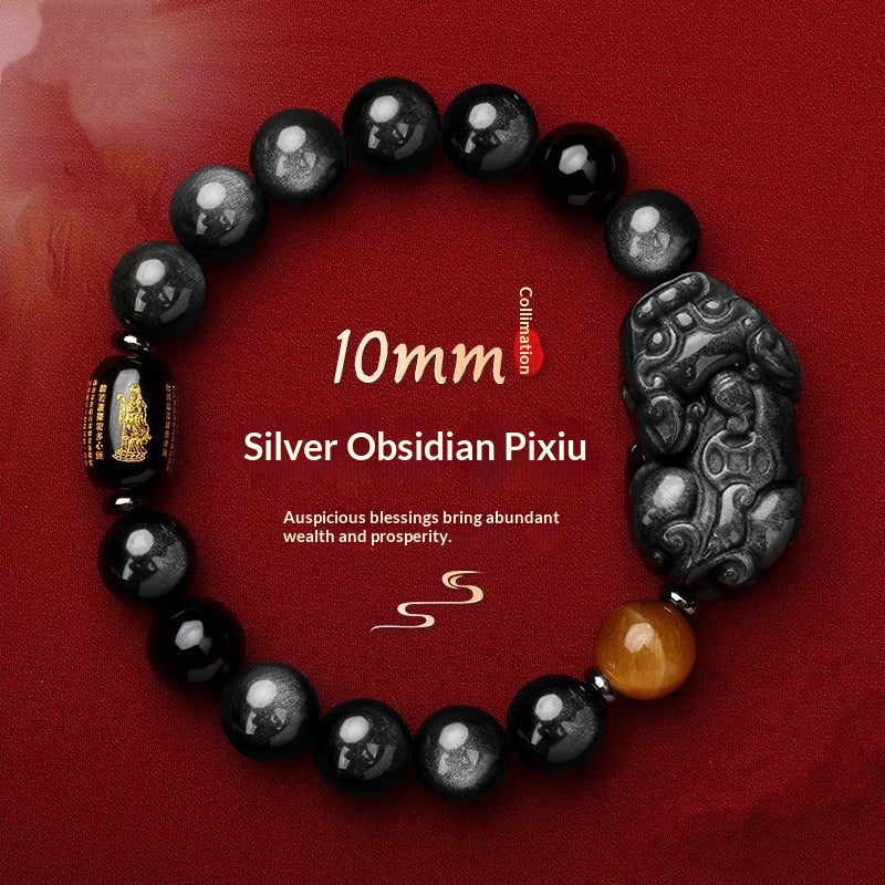 Obsidian Pi Xiu Armband mit Sutra-Gravur – Bild 2 | LuxeStyle