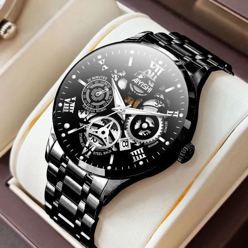 Herren Quarzuhr Edelstahl Wasserdicht – Bild 6 | LuxeStyle