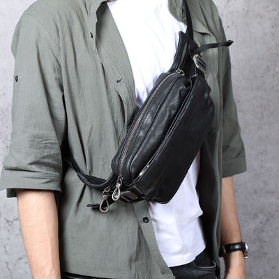 Kleiner Schulter-Rucksack aus Rindleder