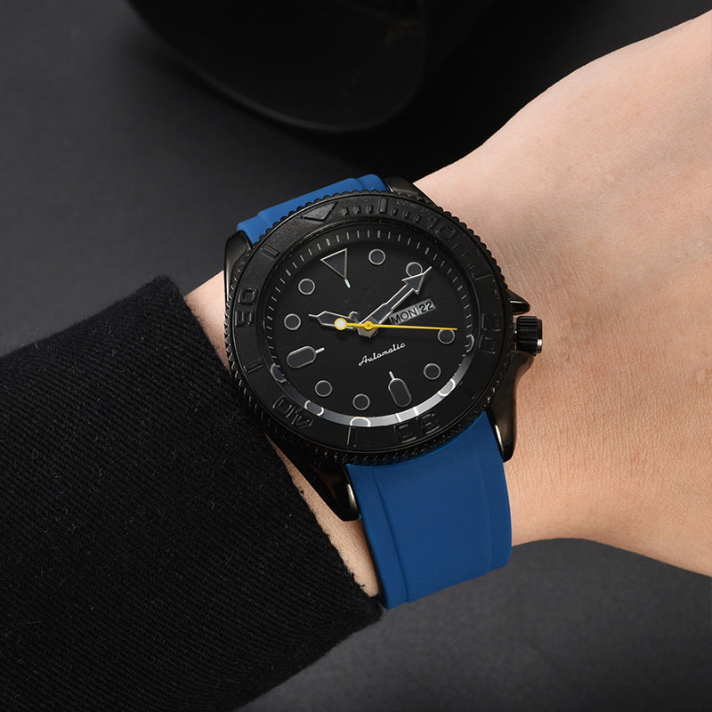 Multifunktionale Herren- Quarzuhr mit Silikonband – Bild 8 | LuxeStyle
