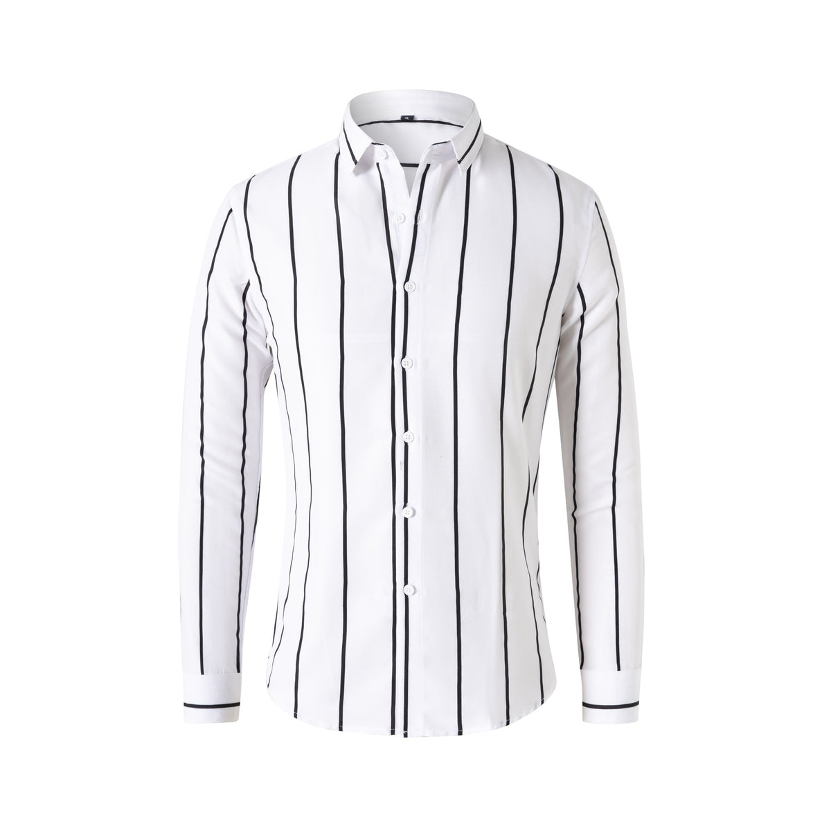 Slim-Fit Langarmhemd für Herren mit Streifen | LuxeStyle
