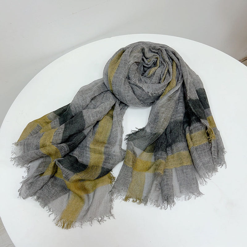 Wollschal in Grautönen – 100 × 210 cm – Bild 7 | LuxeStyle