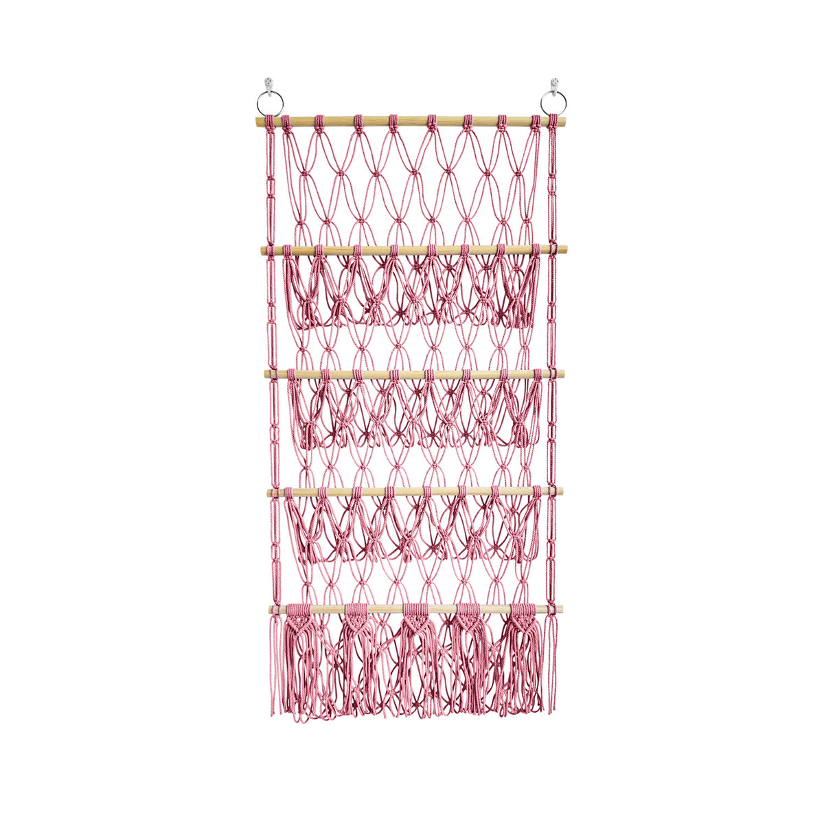 4-Lagen Holzstab-Organizer mit Netztaschen – Bild 15 | LuxeStyle