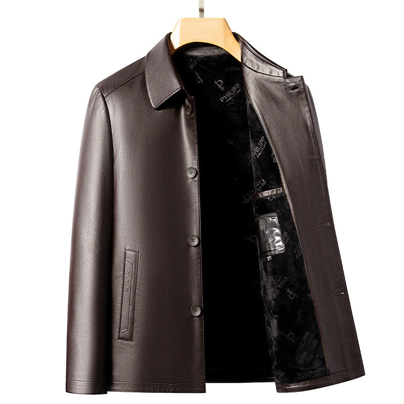 Lederjacke für Herren, lässig