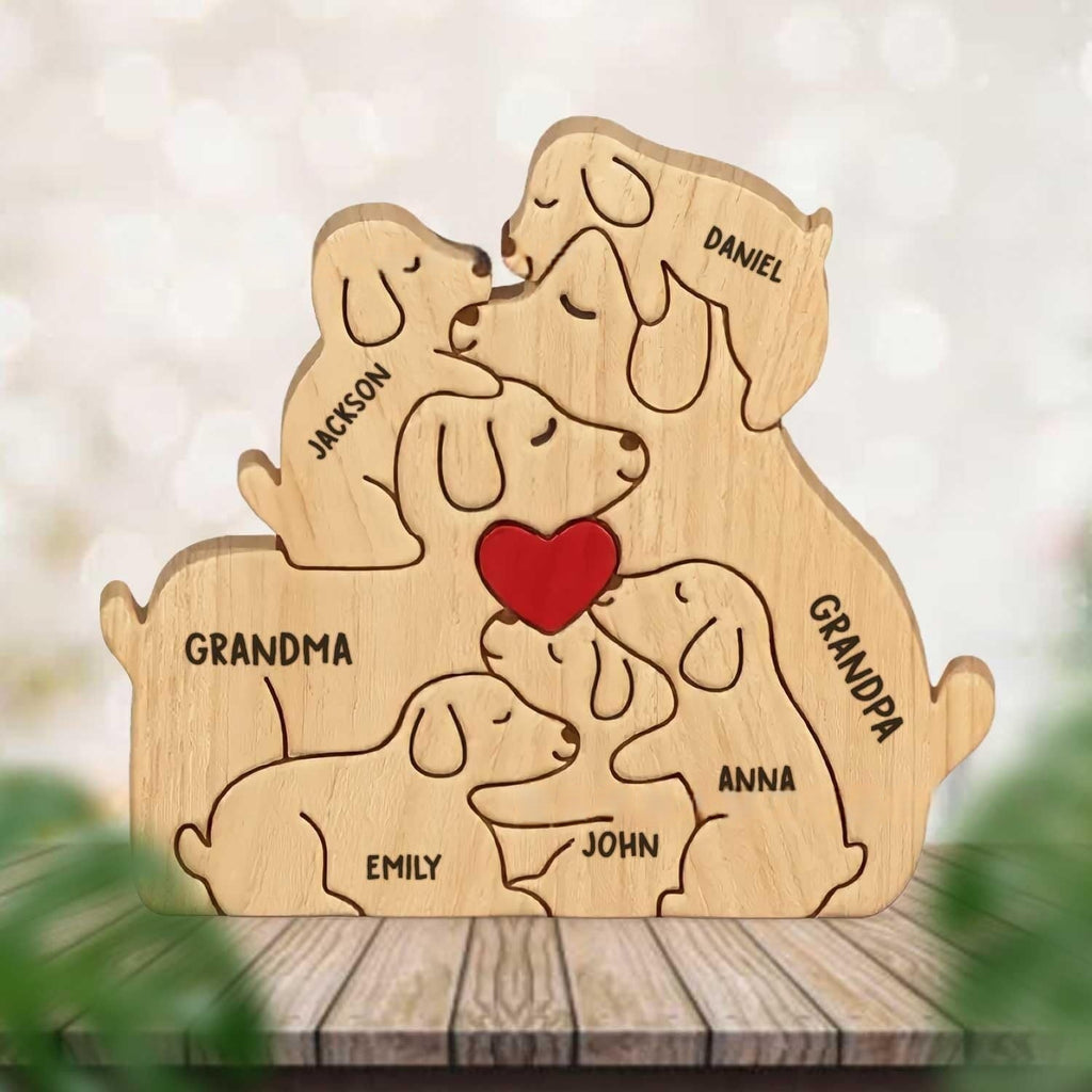 Personalisiertes Hunde-Ornament aus Holz – Ansicht 4