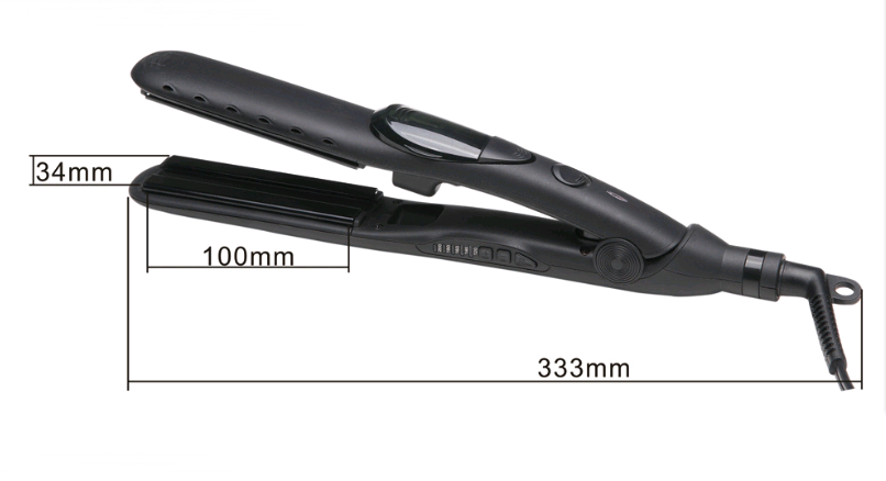 2-in-1 Dampf-Haarglätter mit Turmalin-Keramik