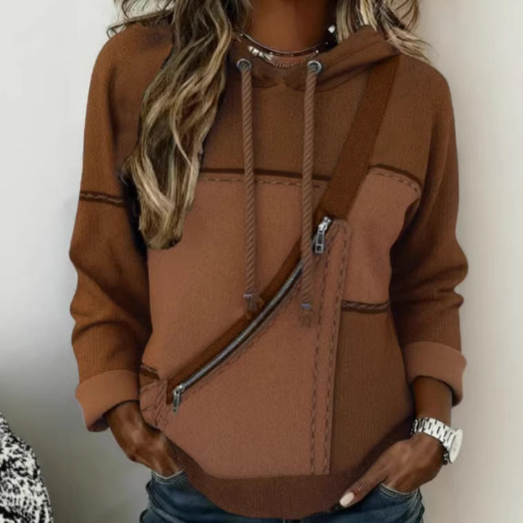 3D-Print Kapuzen-Sweatshirt für Damen