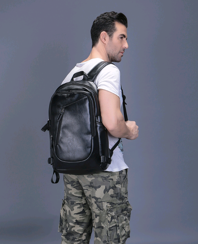 PU-Leder Rucksack mit Laptopfach 15,6 Zoll – Bild 3 | LuxeStyle
