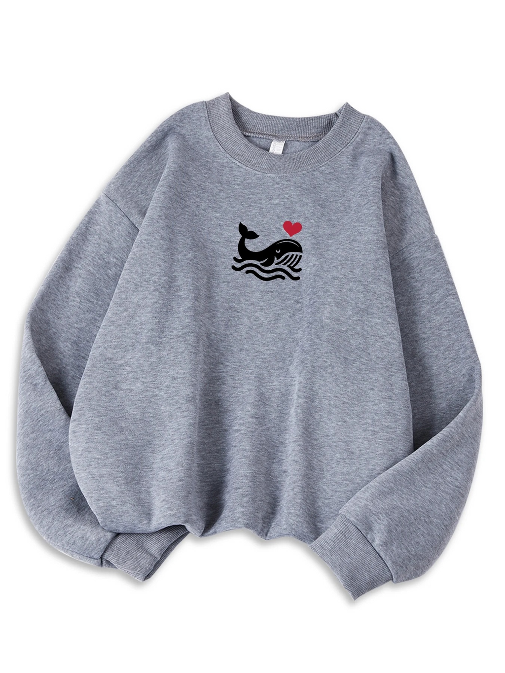 Damen Hoodie mit Print aus weichem Wollmix