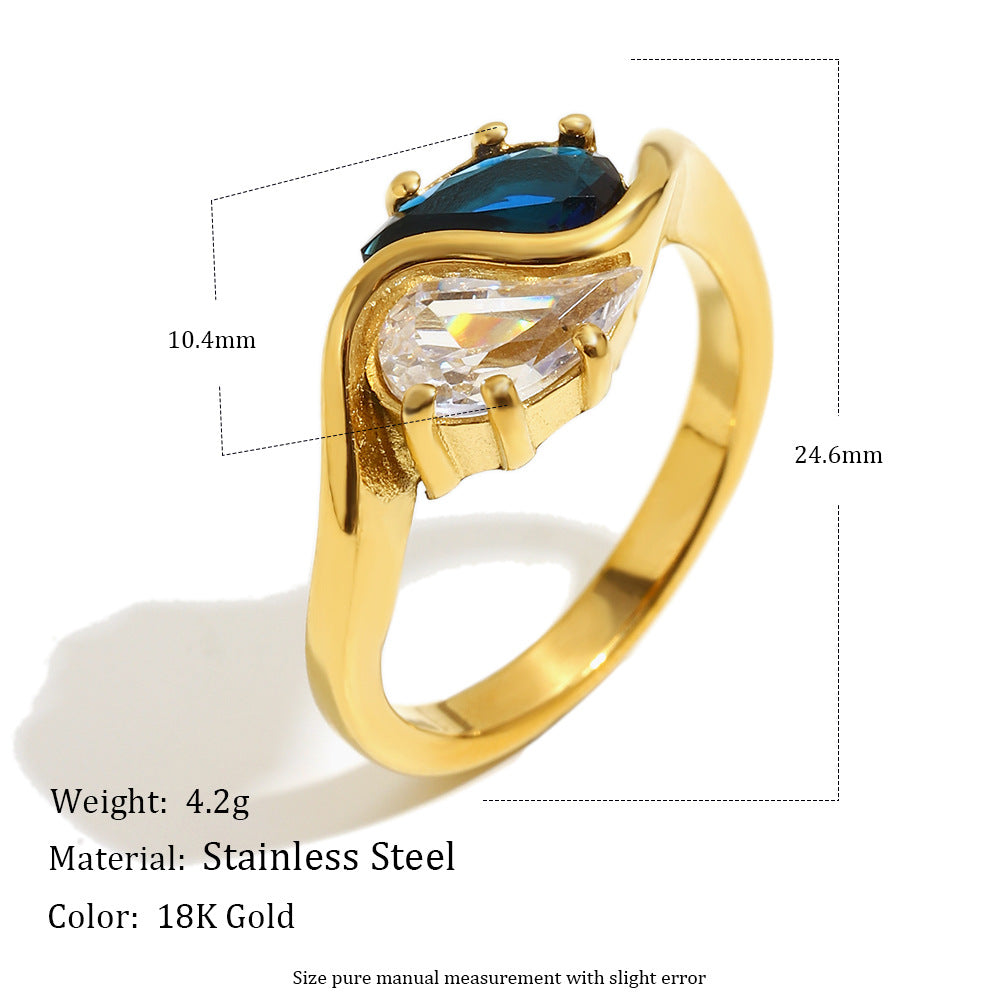 Eleganter Edelstahlring für Damen