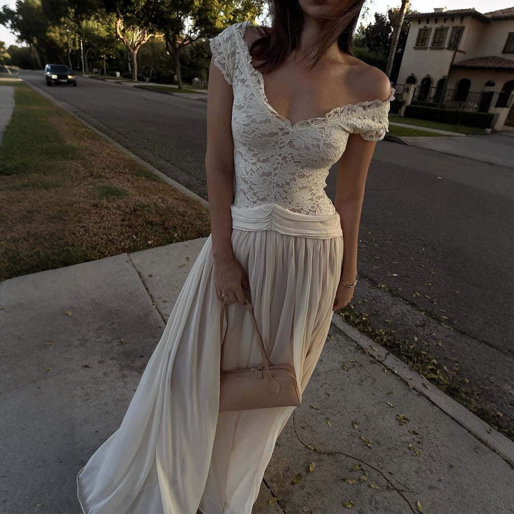 Elegantes Midi-Kleid mit Spitze