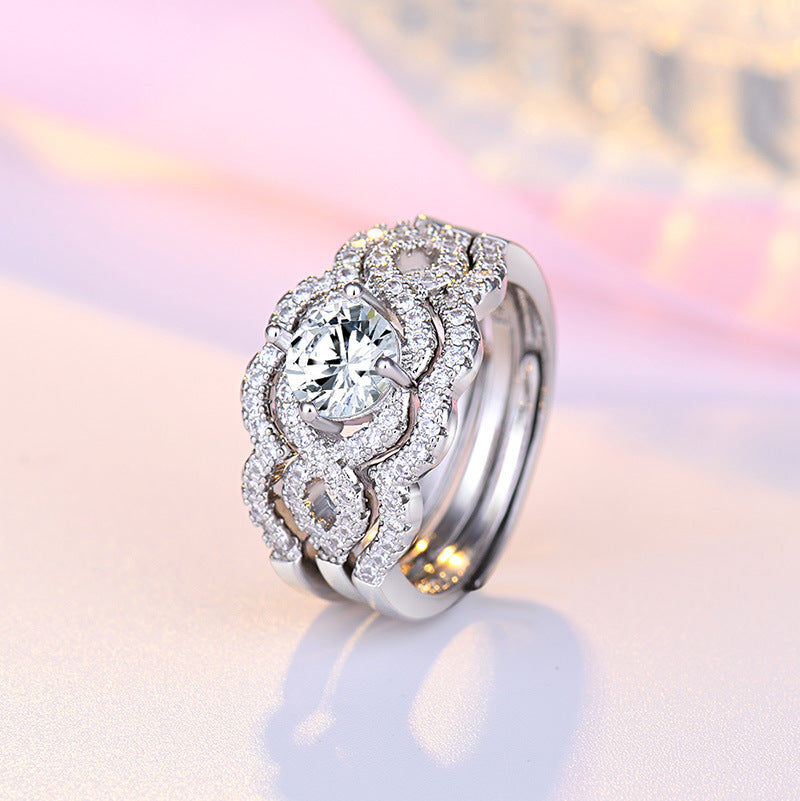 3-in-1 Blumenkrone Ring