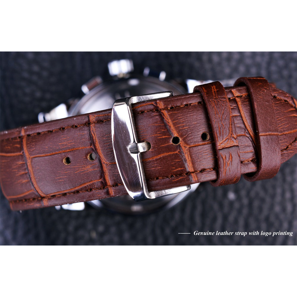 Automatische Herrenuhr mit Skelett-Zifferblatt – Bild 3 | LuxeStyle