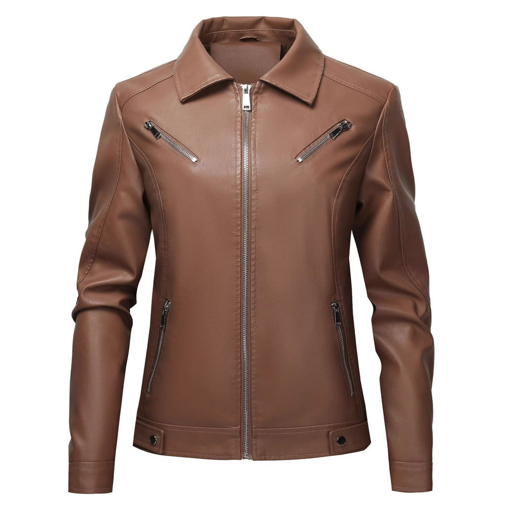 PU Lederjacke Damen, Slim Fit, Schwarz – Bild 4 | LuxeStyle